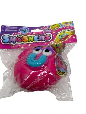 Orb Curiosities Smushers Squishy Hot Pink Face